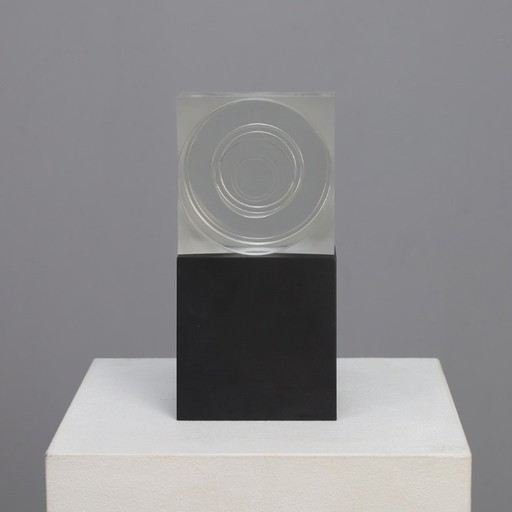 Objet géométrique en plexiglas de Maurice Ruche, 1972