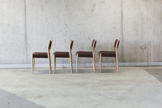 Image 1 of 4 sedie in rovere Niels Otto Møller modello 80