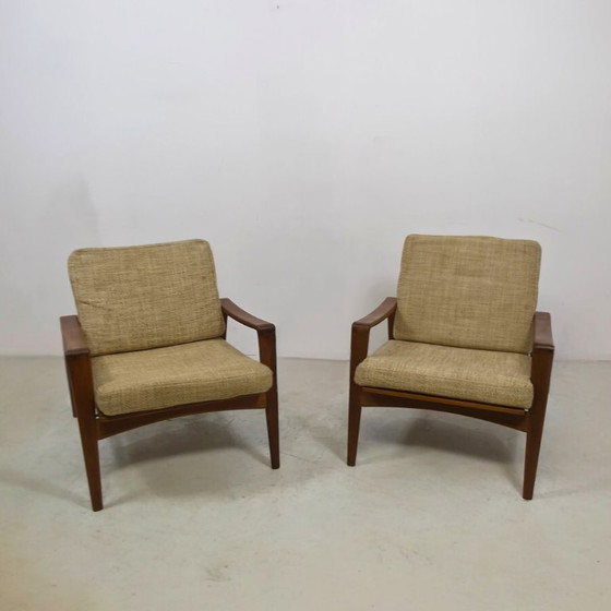 Danish set of Armchairs 60s Arne Wahl Iversen for Komfort – Wood (photo 7 of 7)
