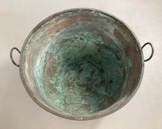 Image 1 of Huge 19th century French copper kettle with levers