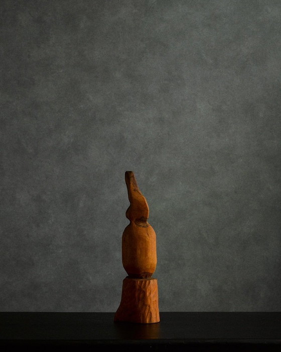 Image 1 of 3 Wooden, Handcarved Sculptures