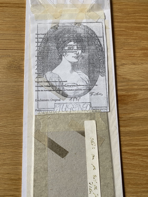 Image 1 of Litografía original de Fidus 1898 Art Nouveau