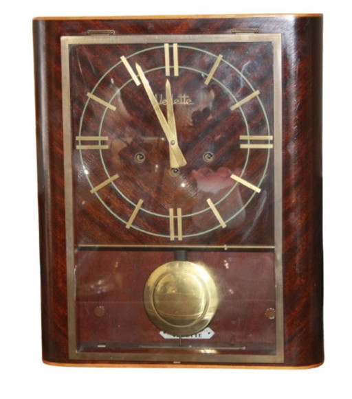Antique wooden wall clock – French pendulum clock with Westminster chime