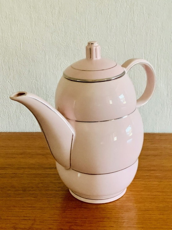 Image 1 of Art Deco theepot van RGK, Tsjechoslowakije, jaren 1930