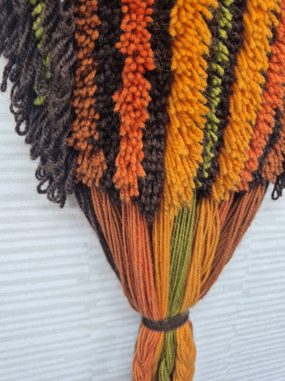 70s Smyrna/smyrnafix Space Age Wall decoration Wool., Multi Color (photo 5 of 8)