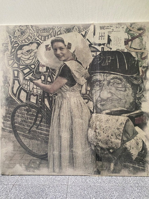 Print on cowhide Urban Girl - Geert Kollau
