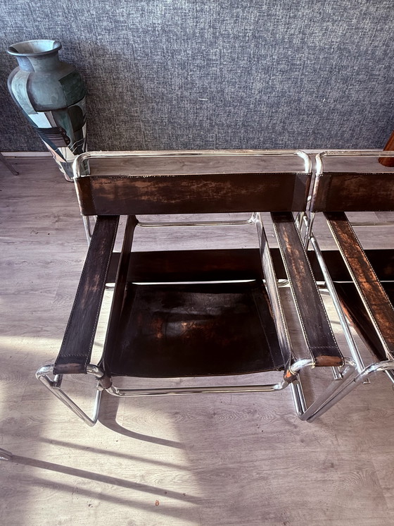 Image 1 of 2 vintage Gavina/Knoll Wassily Model B3 fauteuils, circa jaren 60