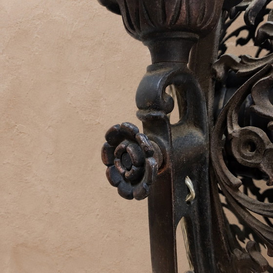Image 1 of Lampada da terra antica americana in stile Art Nouveau con ventilatore "Luminaire" Cincinnati Victor Co