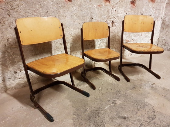 Image 1 of Selezione di varie sedie vintage per bambini piccoli/scuola materna, totale 9 pezzi