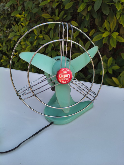 Vintage BJM Ventilator Made in Italy 1950er/60er Jahre Mintgrün