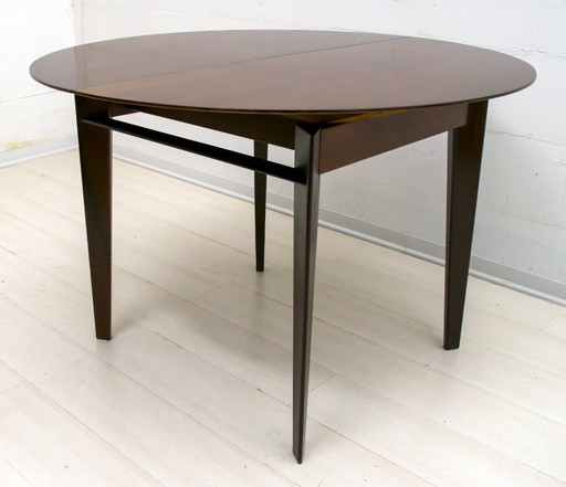 Edmondo Palutari for Dassi Mid-Century Italian Teak Round Dining Table, 1950s