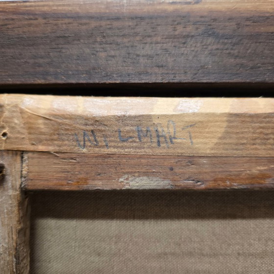 Image 1 of Antiek schilderij met zeilboot op ruwe zee, van rond 1900