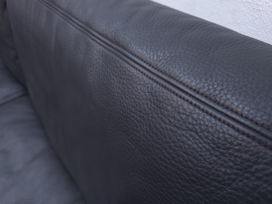 Image 1 of De Sede ds 17 three-seater blue Paris designer sofa leather sofa couch desede