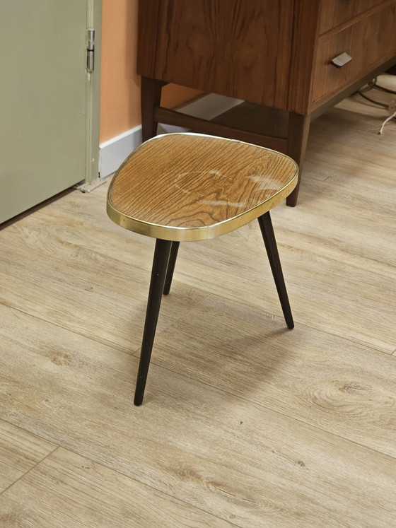 Table d'appoint vintage en forme de haricot, table pour plantes, petite table, table de chevet (photo 3 of 7)