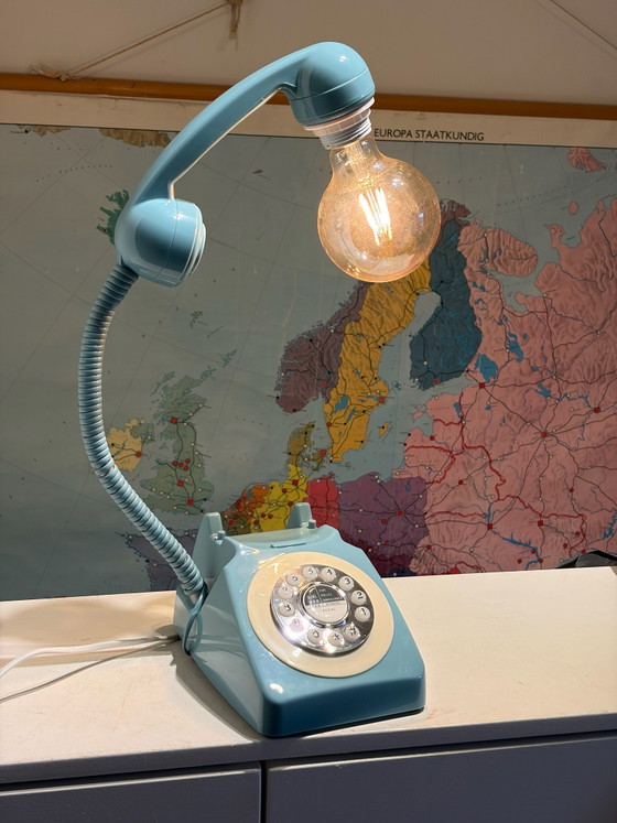 Lampada Telefono Vintage Azzurro – Lampade da tavolo, Metallo, Plastica (photo 2 of 9)