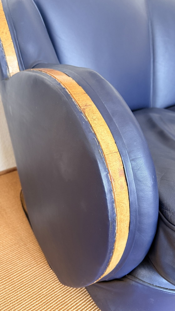 Art Deco 'Cloud' Couches, Mid-Century Style by Harry & Lou Epstein – Wood, Leather (photo 6 of 7)