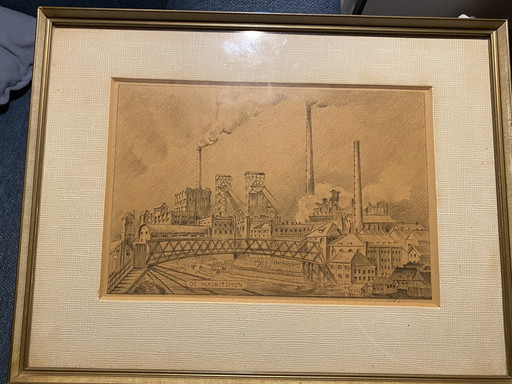 Incisione di Johan Scherft, la miniera di Orange Nassau