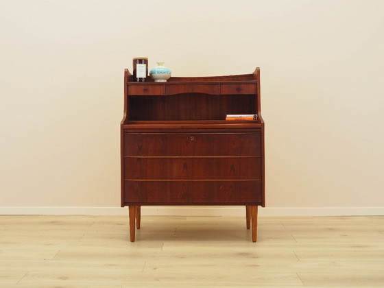 Image 1 of Escritorio de teca, diseño danés, década de 1970, fabricado en Dinamarca.