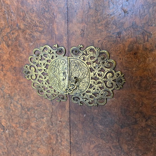 Antique walnut sideboard with display case, early 1900s