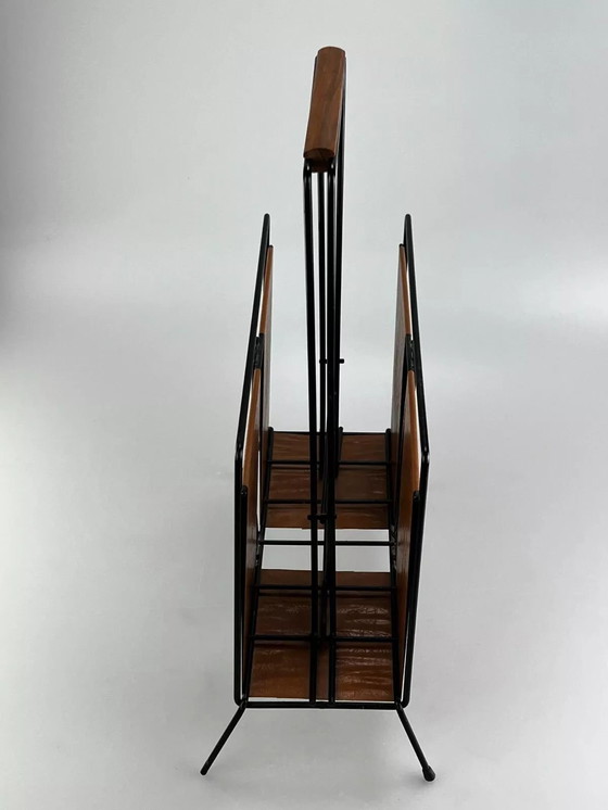 Image 1 of 60's 70's Porte-revues Métal Teck Mid Century Design