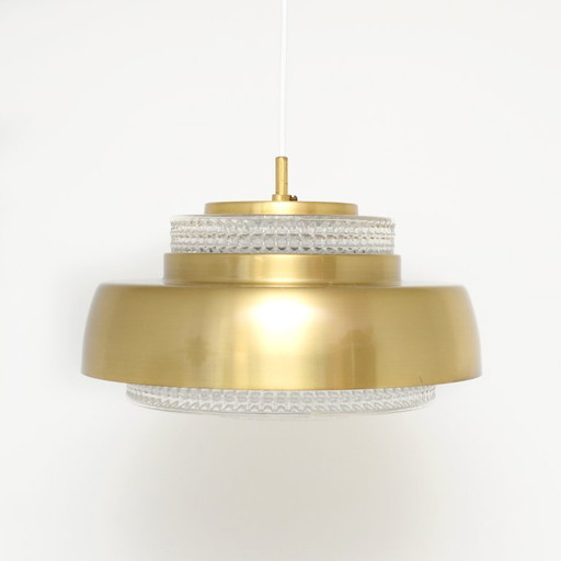 Scandinavian glass lamp, vintage 1970s