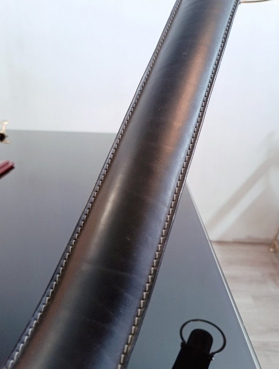 Image 1 of Cobra Leather Desk Lamp by Traso Milano 1988