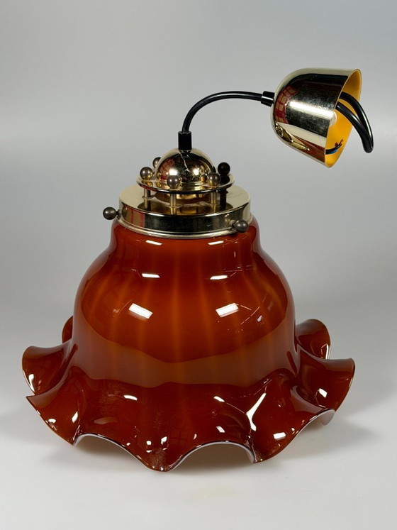 Image 1 of 60er 70er Jahre Peill & Putzler Germany Deckenlampe Glas Space Age Design