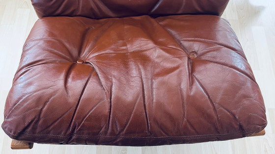 Vintage Westnofa Siesta Chair by Ingmar Relling – Norwegian Design Classic – Armchairs, Wood, Leather (photo 3 of 5)