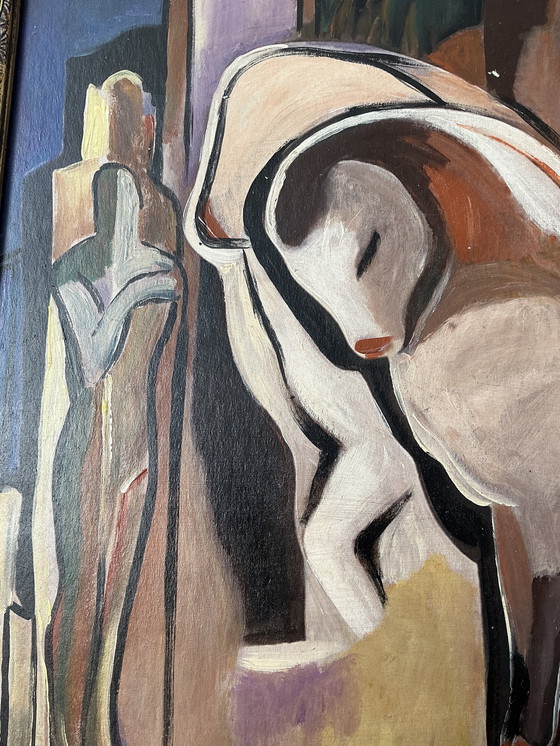 Image 1 of Kadar Bela unsigned Vintage Painting Cubism