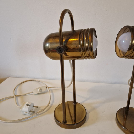 Image 1 of Heinz Neuhaus / Rolf Krüger 2 vintage lamps copper table lamp