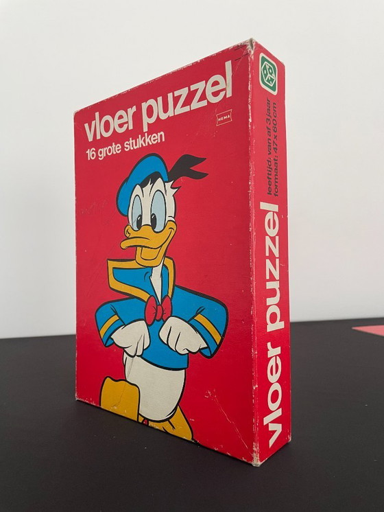 Image 1 of Vintage 1980s Mickey Mouse and Donald Duck Disney Puzzles Hema Vloer Puzzels