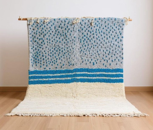 Marokkanischer Teppich aus Naturleinen, 250 x 200 cm