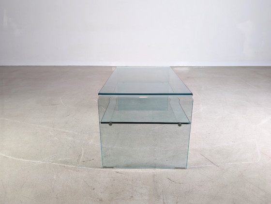 Image 1 of Originele glazen salontafel Sovet Italia Design bijzettafel