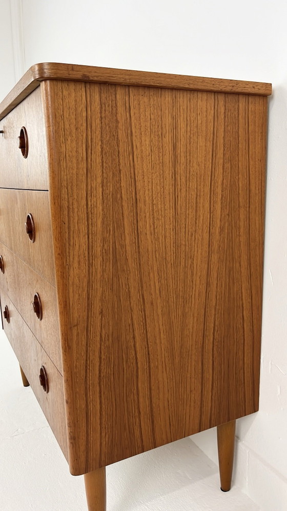 Cassettiera Svedese Vintage in Impiallacciatura di Teak – Cassettiere, Legno, Scandinavian (photo 7 of 12)