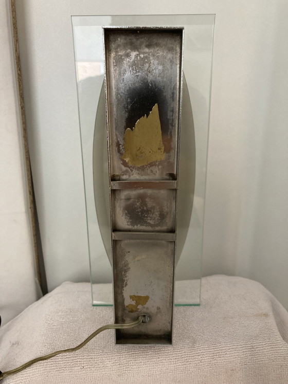 Pair of Wall Sconces, Vintage 70s Style Fontana Arte, Italian Craftsmanship – Wall lights, Metal, Glass (photo 12 of 15)