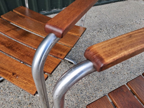 Image 1 of 4 chaises de jardin Gispen en teck/RS, empilables