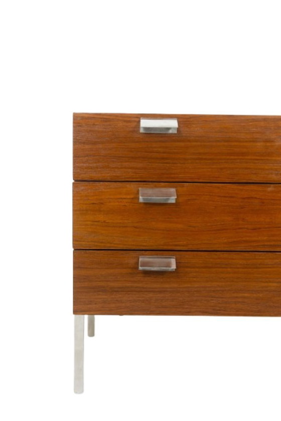 Image 1 of André Monpoix. 3-drawer teak chest of drawers. 1960s.