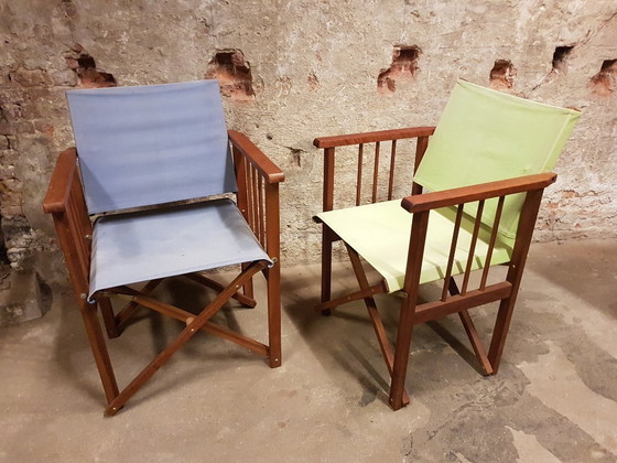 Image 1 of 2 sedie da regista in teak