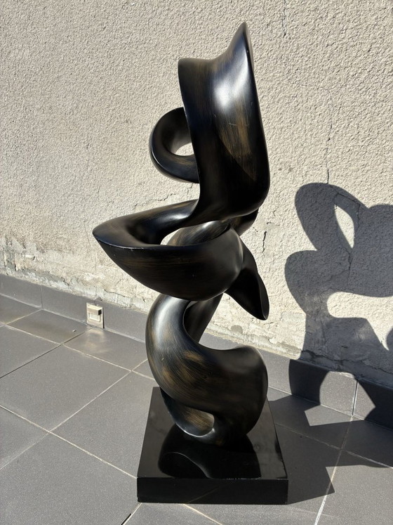 Grande sculture astratta in resina, anni '90, Plastica, Legno, Marrone, 1990 (foto 4 di 7)