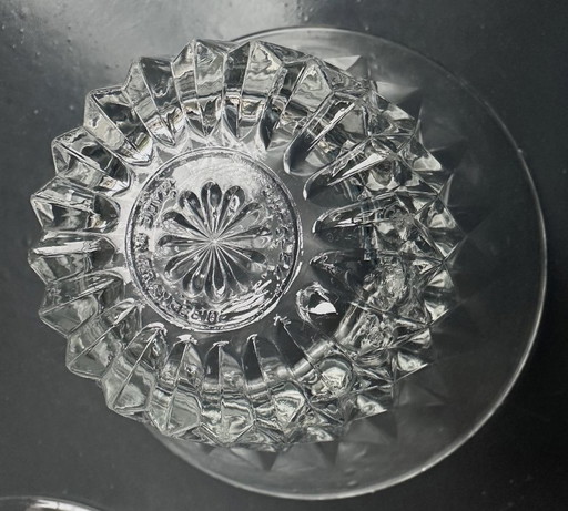 27 vintage Duralex champagnecoupes met diamantvormige dop