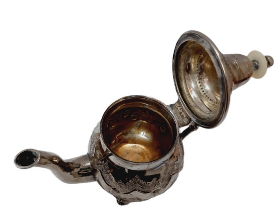 Image 1 of Vintage Moroccan silver-plated teapot/coffee pot 19 cm