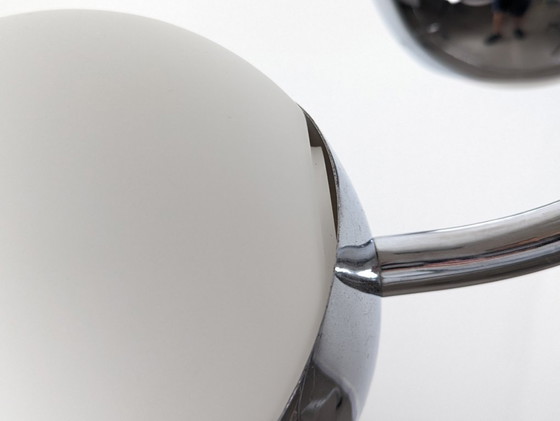 Image 1 of Stilnovo Chrome Chandelier with Glass Spheres, Italy, 1960s