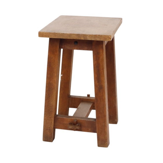 Charmante Oude Houten Kruk Zuid Frankrijk Rustiek Fifties – Krukjes, Wood, Vintage (photo 5 of 18)