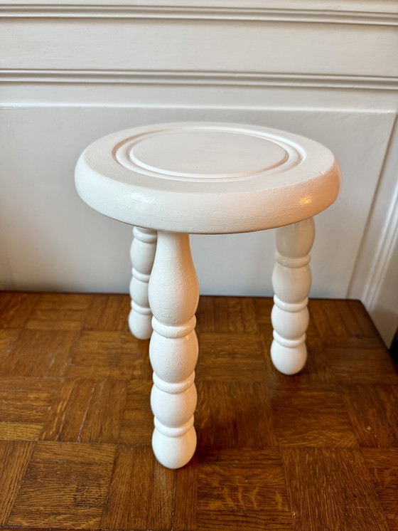 Image 1 of Sgabello treppiede in legno