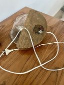 Prachtige Duitse vintage lamp van muranoglas