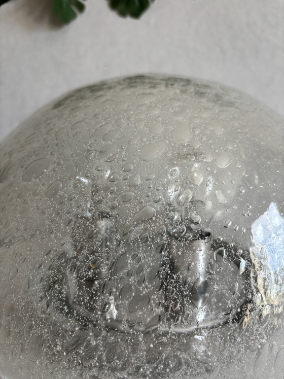 Image 1 of Lampe de plafond / lampe de table vintage Doria Leuchten en verre glacé MCM