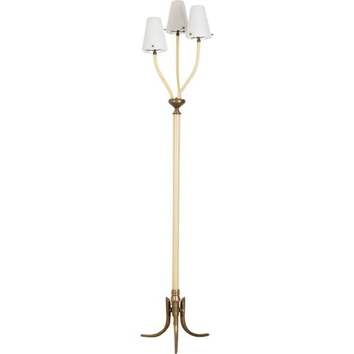 Vintage Stehlampe aus Muranoglas mit Dreibeinfuß, 1950er Jahre