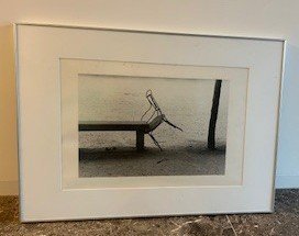 Framed photo poster 'Tilted Chair'
