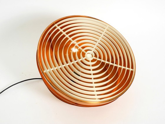 Image 1 of Lampe à suspension originale à lattes de cuivre des années 1960 par Hans-Agne Jakobsson pour Markaryd. Fabriqué en Suède