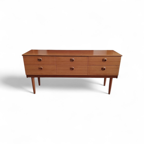 Image 1 of Vintage Deens design teakhouten sideboard, dressoir 